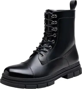 Mens Boots Casual Fashion Motorcycle Waterproof Combat Boots For Men