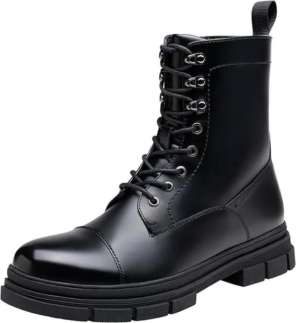 Cowboy Boots for Men Western Boot Side Zipper American Flag 