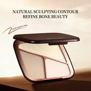 High Intelligence Mocha Three-Color Carving Highlighting Contour Palette, Enhance Facial Features, Essential Makeup, Perfect Daily Use