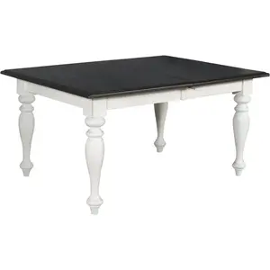 Two Tone White Extendable Dining Table