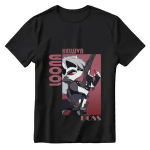 Loona Helluva Boss Fierce and Bold Character T-Shirt Cotton Menswear