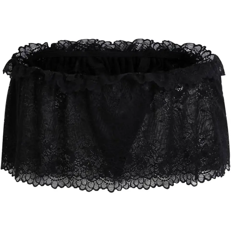 Sissy Clothes For Men Gay Lingerie Male Thong Underwear Sexy Crossdressers  Panties Lace Mini Skirt Elastic One Size