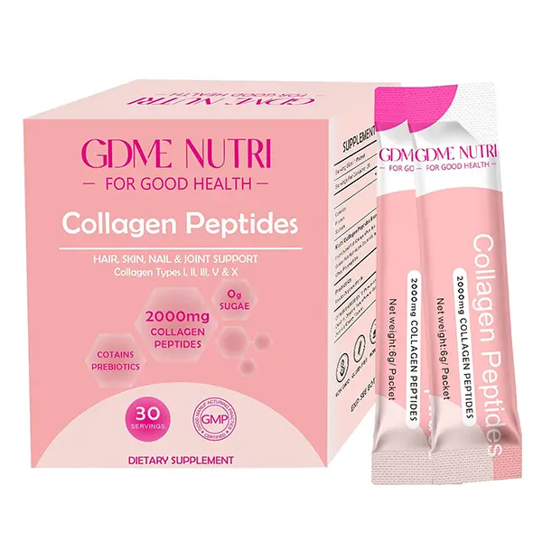 Multi Collagen Peptides Powder for Women & Men - Hydrolyzed Types I II III V X Collagen Peptides - Supports Skin Hair Nails & Joints - Grass Fed Non-GMO - 30 Stick Packets