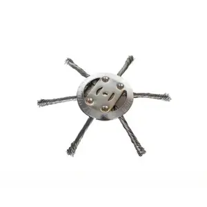 Weed Trimmer Steel Wire Brush Head for Lawn Mower, Rust Removal Tool for Clearing Weeds and Moss, Durable and Multifunctional Garden Accessory