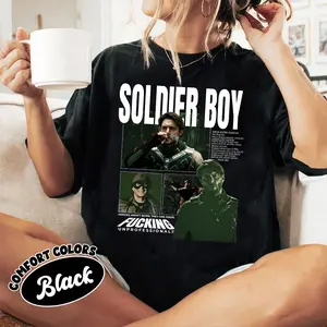 Soldier Boy The Boys TV Series Graphic Tee, Cotton, Comfort Colors  The Boys Season 5 Shirt