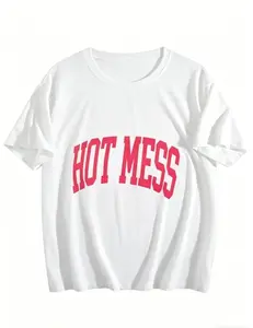 Womens Loose Fit T-Shirt US Fast Shipping Crew Neck Short Sleeve Casual Streetwear Daily Tops