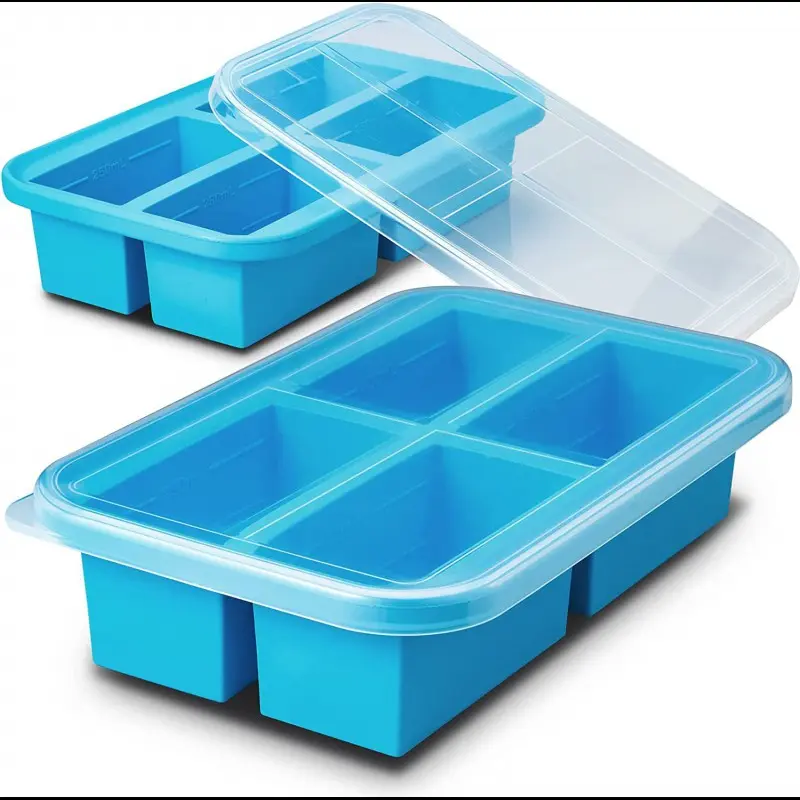 4 Grid Soup Box+Lid 3115c Sky Blue