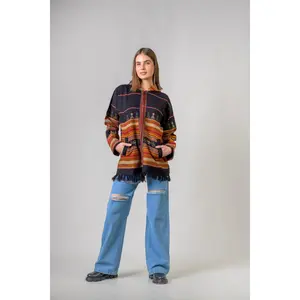 Rhea Pattern Zippered Jacket
