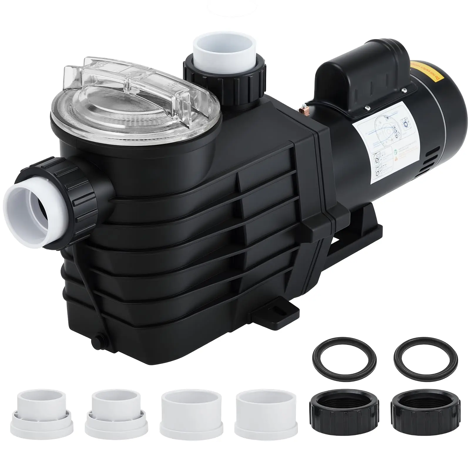 High-Performance Dual-Power Pool Pump – 2 HP/2.5 HP Self-Priming Electric Pump, Single-Speed, Heavy-Duty with Strainer Basket, 100 GPM, Quiet & Reliable – Perfect for Above-Ground & Inground Pools, Spas, Hot Tubs, Ponds