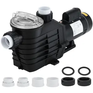 High-Performance Dual-Power Pool Pump – 2 HP/2.5 HP Self-Priming Electric Pump, Single-Speed, Heavy-Duty with Strainer Basket, 100 GPM, Quiet & Reliable – Perfect for Above-Ground & Inground Pools, Spas, Hot Tubs, Ponds