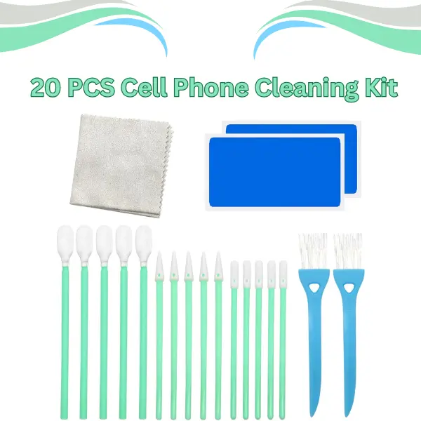 20 PCS Cell Phone Cleaning Kit – USB Charging Port & Headphone Jack Cleaner with Camera Brush for iPhone, iPad, AirPods, Laptop & Electronics