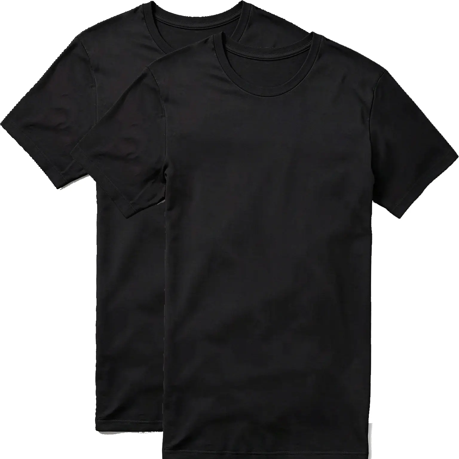 Basic  Crew Neck T-Shirts, White and Black Solid Tees for Men (2 Pack),Unisex T-shirt