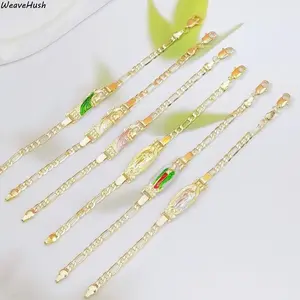 Guadalupe Virgin Mary Bracelet for Women, Exquisite Catholic Faith Charm Bracelet with Colorful Enamel Pendant, Classic Religious Christian Jewelry, Perfect for Daily Wear, Christening, First Communion, Confirmation & Inspirational Faith Gift for Women Gi