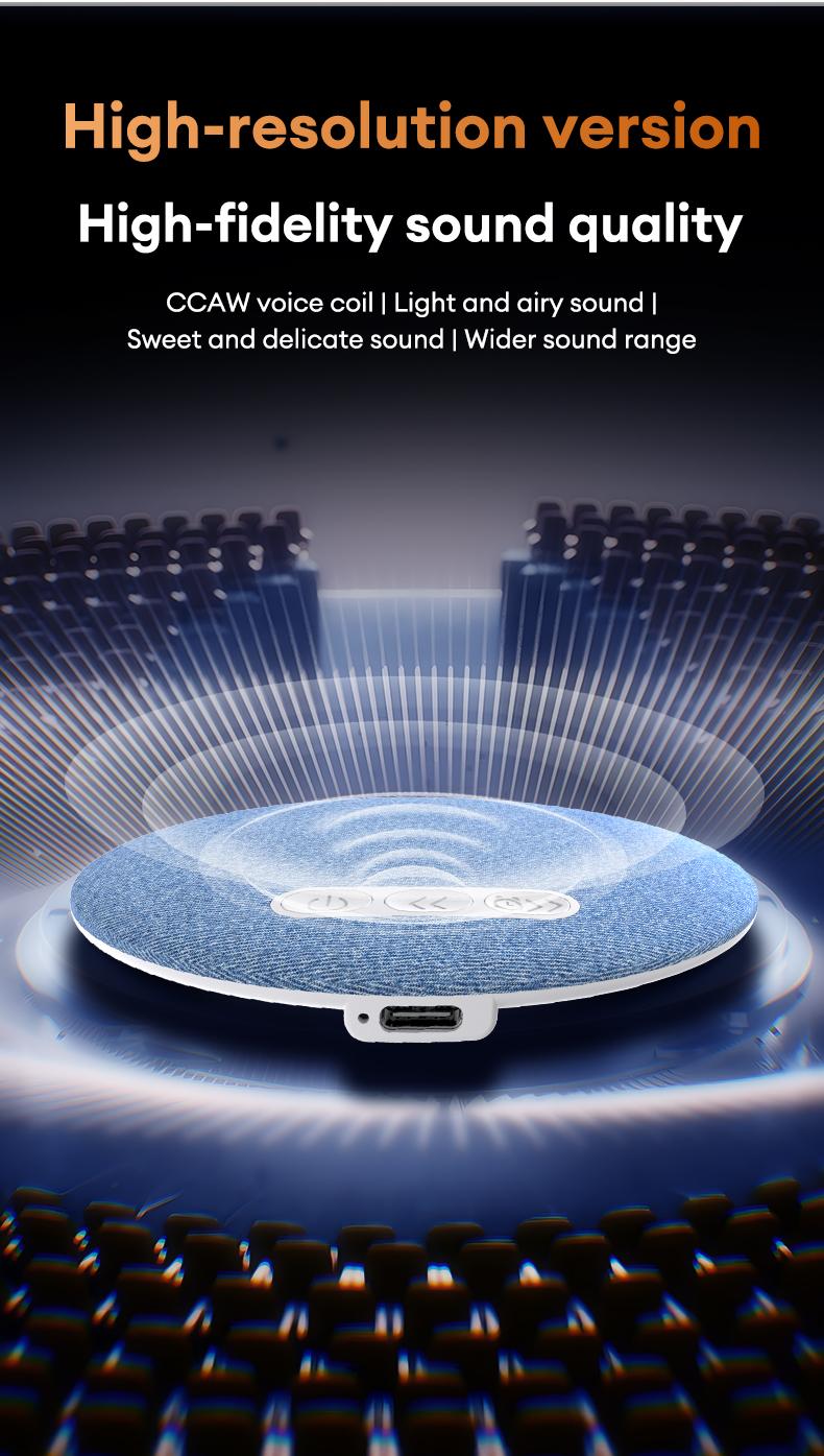 HYUNDAI S1 Ultra-Thin Bluetooth Pillow Speaker with Bluetooth 6.0, Soft Immersive Sound Field, Pillow CD Player for Bedtime Music & Audiobooks, Headphone-Free Sleep Speaker, Compatible with Android & iOS