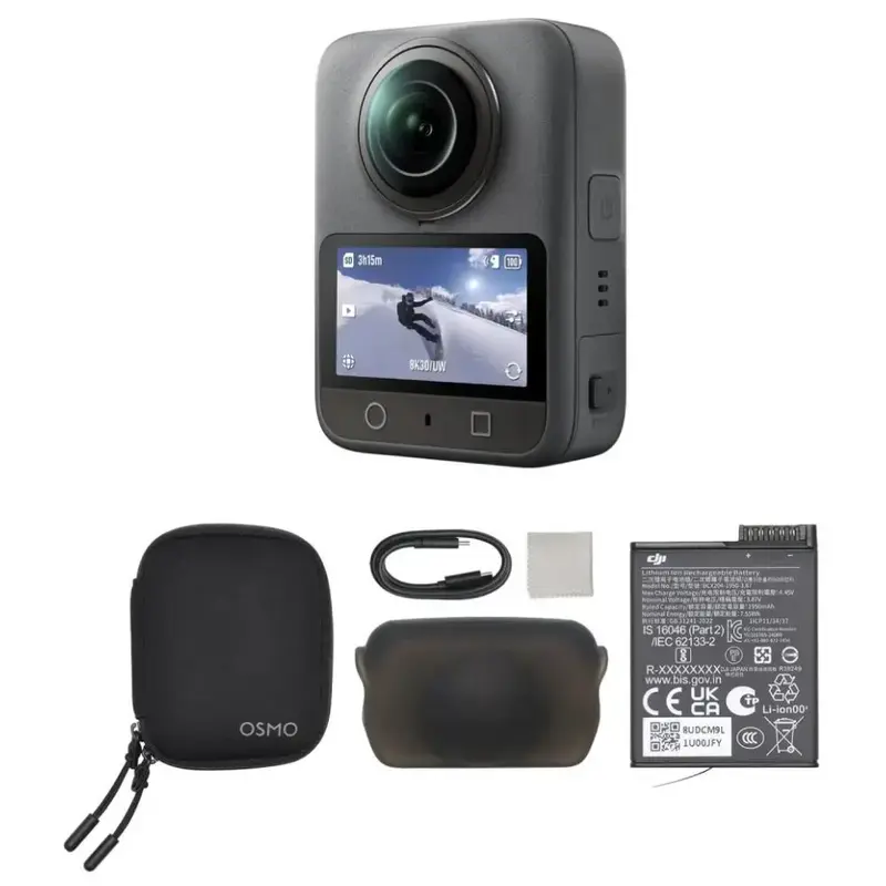 [Pre-Owned Options] DJI Osmo 360 Camera, Waterproof 360° Action Camera with 1-Inch 360° Imaging, Native 8K 360° Video, 105GB Built-in Storage, 120MP 360° Photo, 100-Min 8K Recording, 360 Action Camera