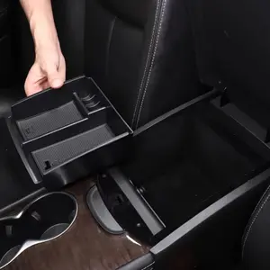 For Infiniti QX50 2013-2018 ABS Black Car Central Armrest Box Organizer Storage Interior Car Accessories