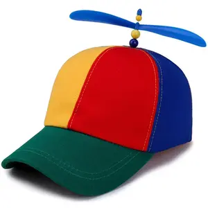 Bamboo Dragonfly Rainbow Sun Cap Funny Adventure Dad Hat Snapback Hat Helicopter Propeller Design for  Boys Girls Adult
