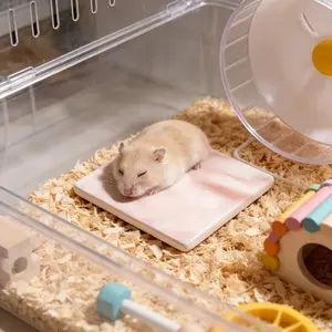 Hamster Cooling Mat, Bite-Resistant & Non-Slip Summer Bed, Safe Metal/stone Cooling Pad, Easy Clean Cage Decor Accessory for Small Pets