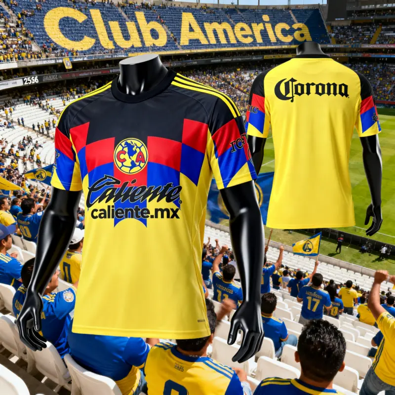 2526 Club America Home Yellow Short-Sleeve Soccer Jersey LIGAMX