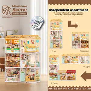 3D DIY Miniature Scene House Puzzle for Adults And Children- Light, Dollhouse Model, Create, Birthday, Christmas Gifts