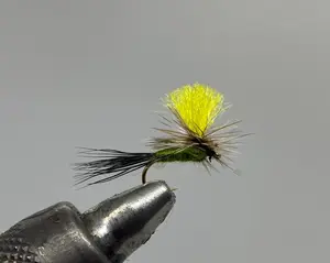 One Dozen (12) Parachute Mr. Rapidam Olive Dry Fly- Strike Fly Company