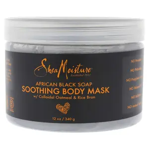 Shea Moisture African Black Soap Soothing Body Mask By Shea Moisture for Unisex - 12 Oz Mask, 12 Ounce