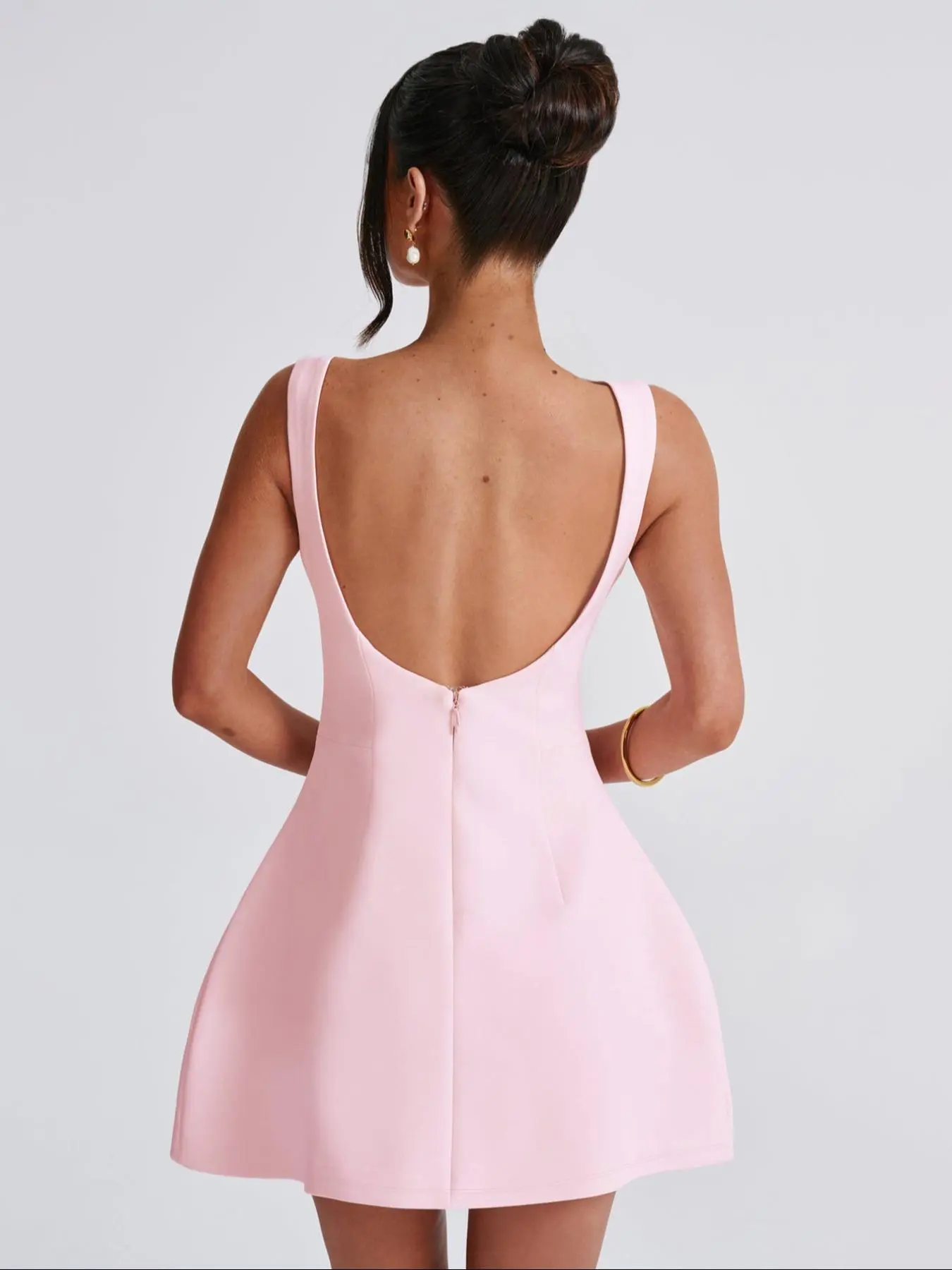 strapless open back dress Western Dress For Women in Burnt Orange By Amelia Couture 6115 main image 1