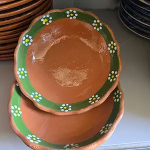 Green Clay Soup Plates - Set of 4