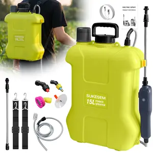 3.96 Gallon Backpack Sprayer, Portable Agricultural Sprayer, Equipped with 4 Nozzles, Suitable for Garden, Lawn, Courtyard and Cleaning summervibes