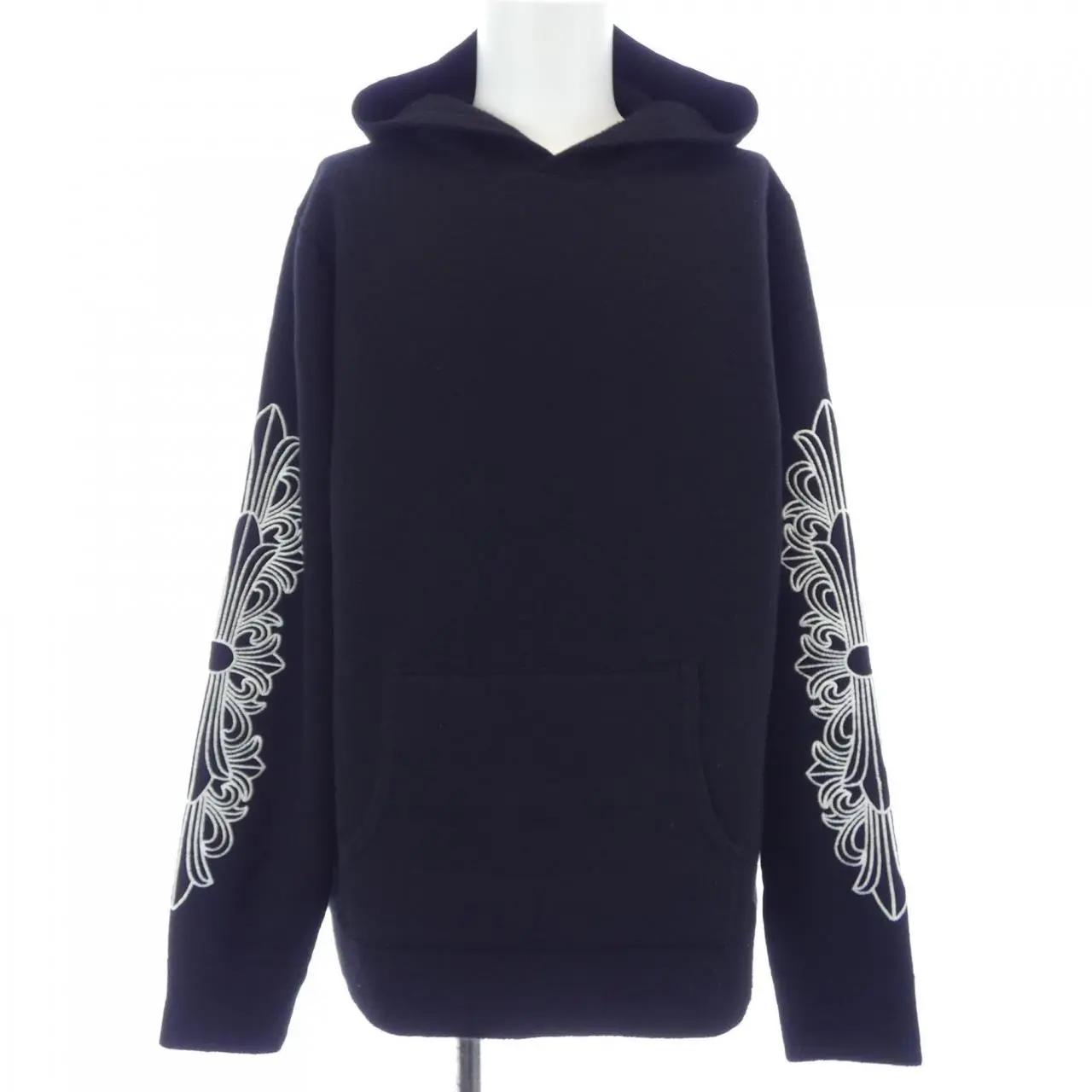 Pre-owned Chrome Hearts Cashmere Small Leather Goods FLORAL CROSS Hoodie