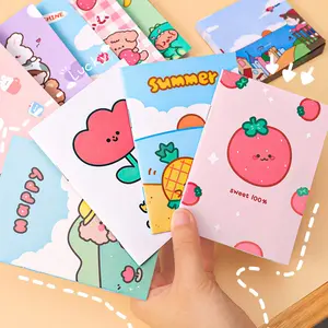 10/20Pcs mini pocket notebooks, cartoon patterns, simple style, perfect for student rewards and back-to-school supplies, classroom random note gifts, Soft Cover Notebook