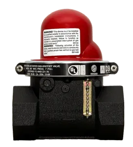 Pacific Seismic Products 302 Series 1-1/4" 7PSI Horizontal Threaded Low Pressure Earthquake Gas Shut-Off Valve