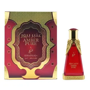 Khadlaj Amber Pure for Unisex Concentrated Perfume Oil, 0.68 Ounce