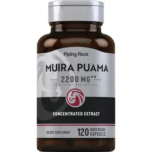 Piping Rock Muira Puama Root Extract 2200 mg | 120 Capsules | For Men & Women | Non GMO, Gluten Free Supplement
