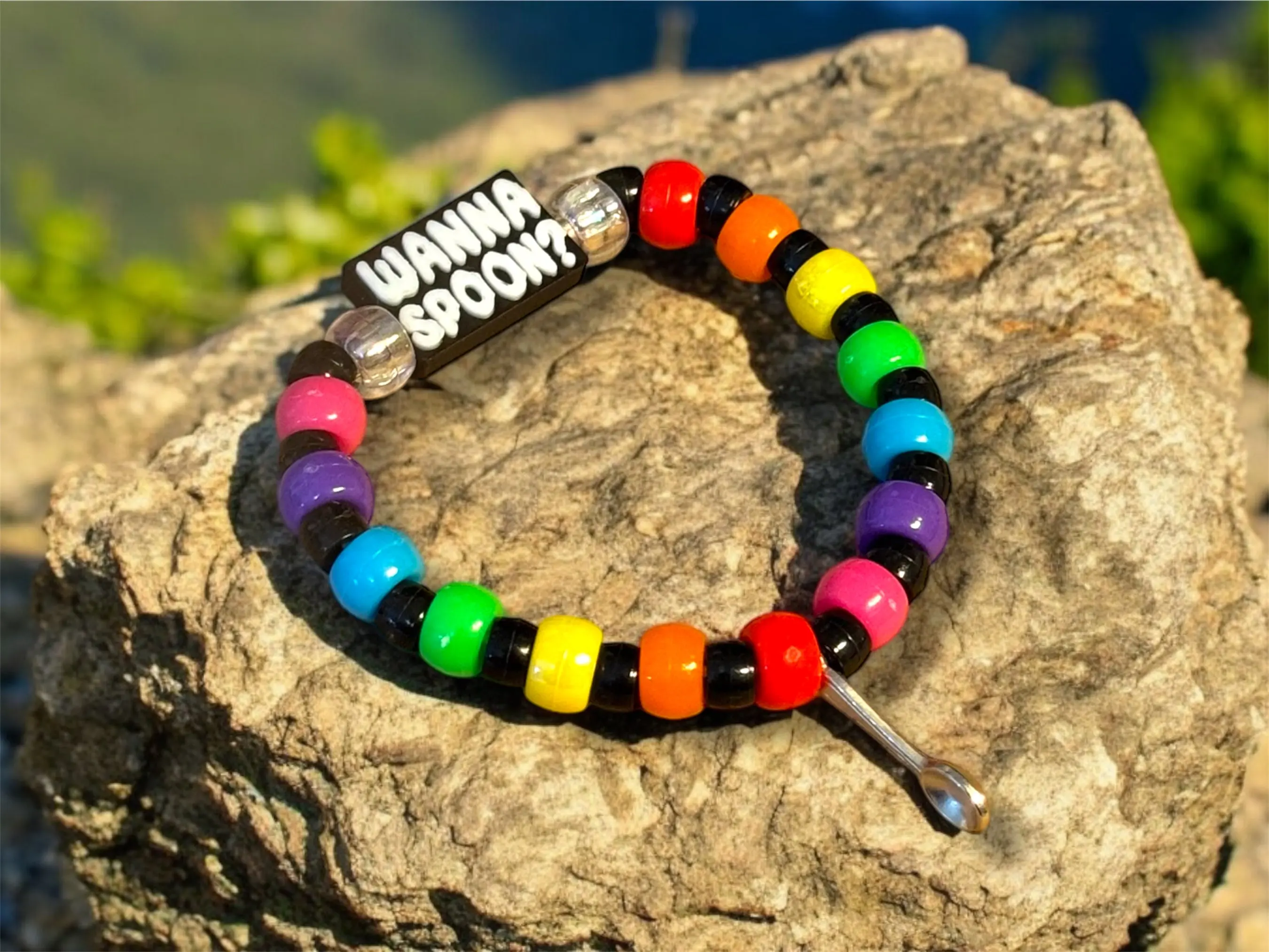 Kandi Spoon Bracelet with Mini Charms Kandi Spoon Bracelet with Mini Charms