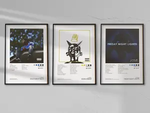 J. Cle - 3 Album Cover Digital Poster Package - 2014 Forest Hills Drive - J. Cole Poster - Rap Tracklist-Poster - J. Cole Wallpaper Print