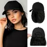 Cephemer 9inches Baseball Cap Bob Wig Wavy Curly Bob Hat Wigs Short Synthetic Hair Extensions For Woman Daily Party Wear and Go Black Friday & Christmas