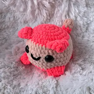 Handmade crochet fluffy pancake cat plush