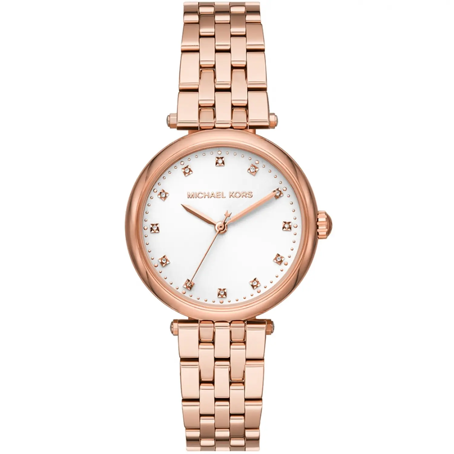 Michael Kors Darci Classic Round Quartz Ladies Watch - Rose Gold-Tone, Steel Strap, 30M - 50M Water Resistance, Glamorous Fashion Women's Watch MK4568