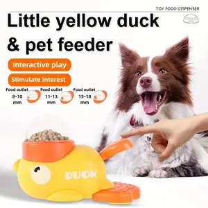 Interactive Duck-Shaped Dog Puzzle Toy, Battery-Free Cat Feeder, Durable Plastic, Slow Feed Design, Ideal for Puppies, Training Patience
