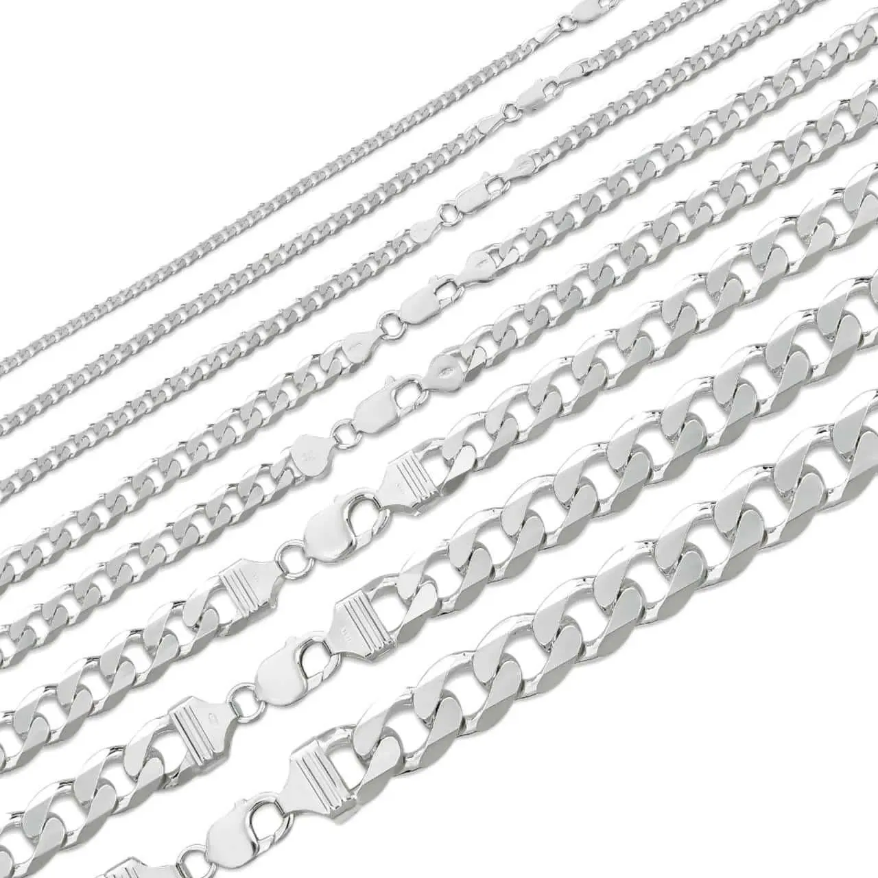 Curb Link Chain Necklace Or Bracelet - 925 Sterling Silver - 7-30" - 2-16mm