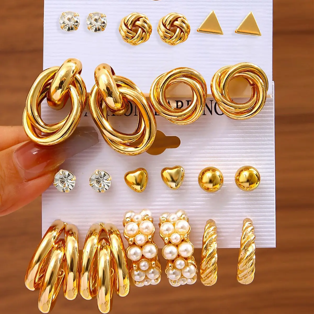 Earrings set for women, fashionable hypoallergenic hoop earrings for women's anniversary, birthday gifts