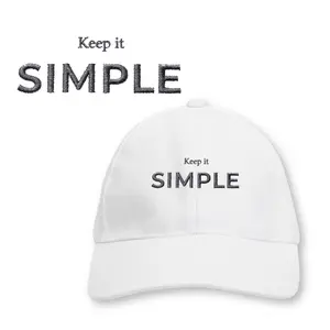 Keep It Simple Hat, Minimal Quote Dad Hat, Clean Aesthetic Baseball Cap, Printed Classic Adjustable Hat for Women Men, Gift Idea, Deal For You