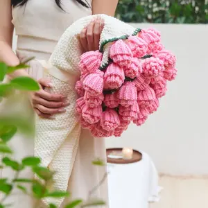 Rose Bouquet Blanket Multifunctional Throw Blanket Bouquet Blanket Handmade Bouquet Gift Handheld Rose Blanket