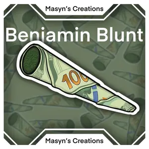 Benjamin Blunt Sticker - NSFW, Money Roll Blunt Vinyl Decal, 420 Weed Sticker, Funny Stoner Aesthetic, Cannabis Cash Design for Laptop, Stickers for Adults -