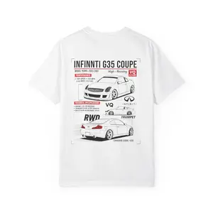 Infiniti G35 T-Shirt Sweatshirt Hoodie 2 Sided - Vintage Car Tee, Retro Vehicle Apparel