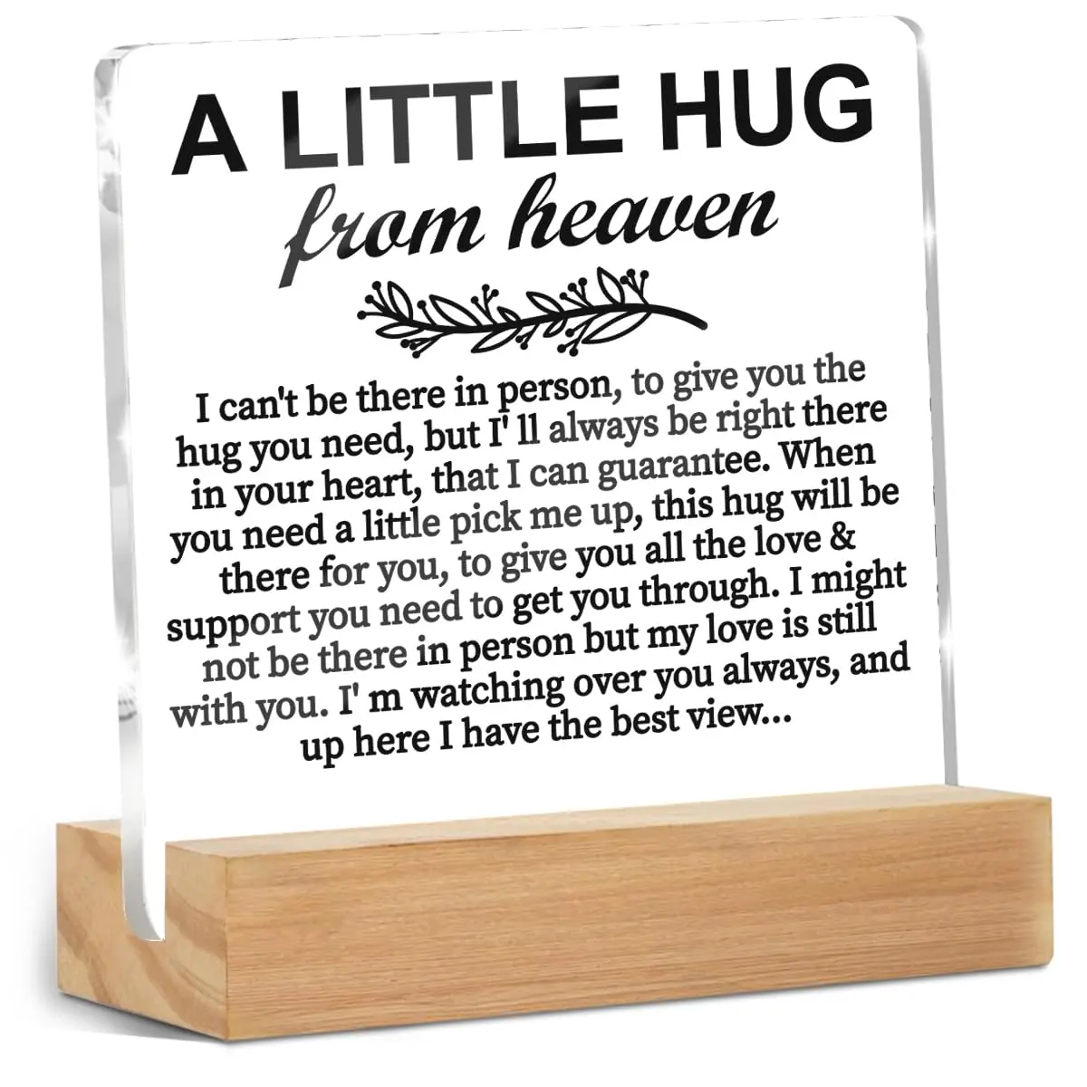 2D Flat - Acrylic 2D Flat Sign, a Single Piece for Memorial Gifts, a Gentle Reminder from Above in Honor of a Cherished Person, Suitable for Table Decor During Times of Loss, Sympathy Gifts for Parents Or Couples, And Keepsake Presents