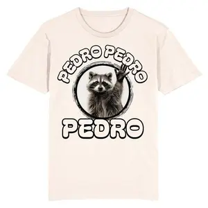 Meet Pedro the Dancing Raccoon, Tik Tok, Pedro Pedro Pedro T Shirt, Funny, Meme, Cartoon Tee Shirt, Top, Streetwear, Round Neck, Shortsleeve, women's shirt, Trending Clothes, High Quality, Sport, Street Style, Many Colors Size S To XL, tiktokshop
