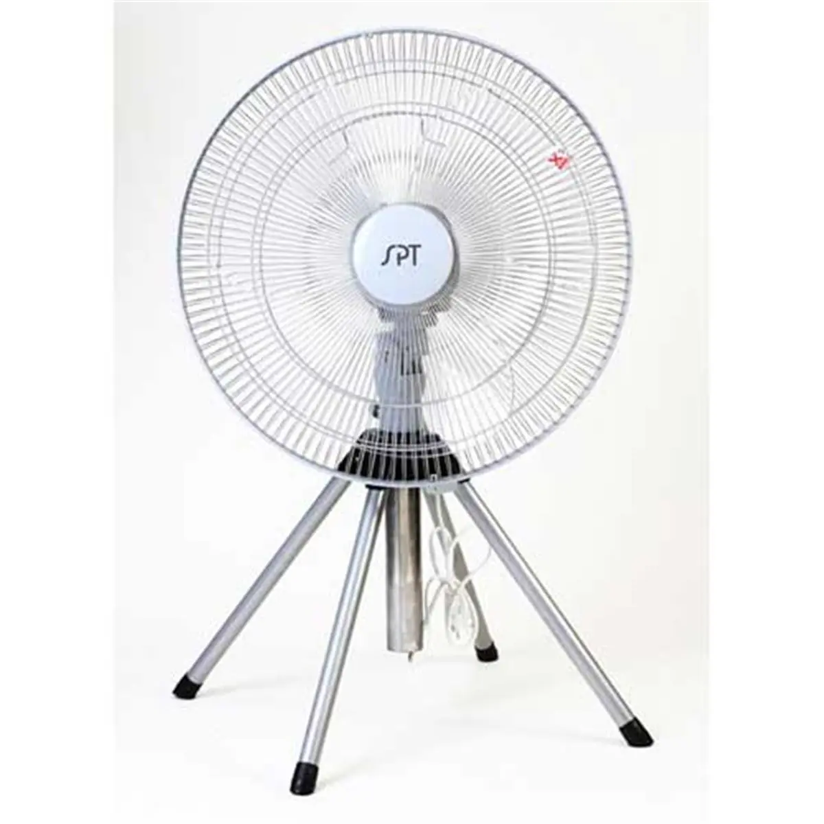 Sunpentown SF-1816 18in Industrial-Grade Sturdy 4-Legged Pedestal Fan, 3 Speed Settings, Adjustable Legs, 1-Year Limited Warranty, 2.5-3 ft Height Range, 16-3/4x17x36 in, Easy Operation & Maintenance, Stable Design
