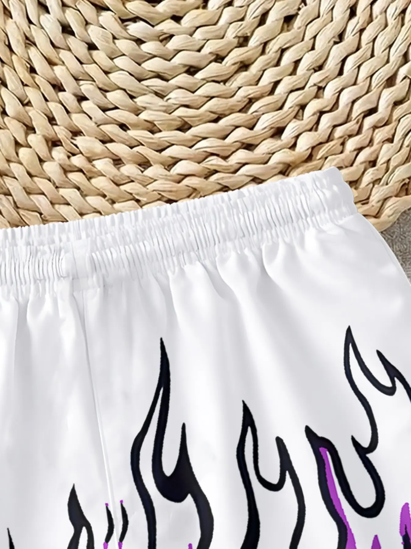 Flame Pattern Sport Shorts Boys Breathable Casual Pants Summer